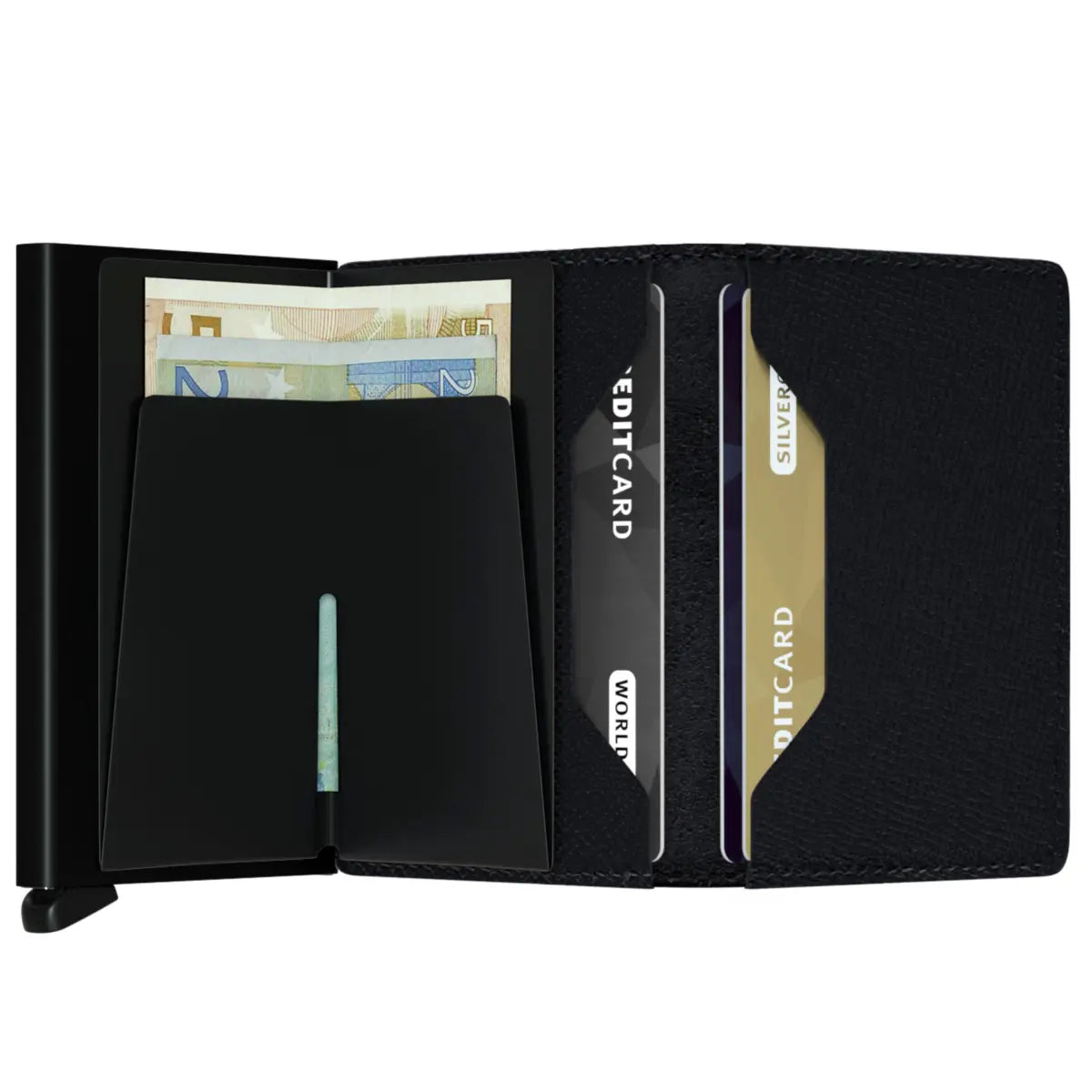 Secrid Slimwallet Compact RFID Wallet - Black Crisple