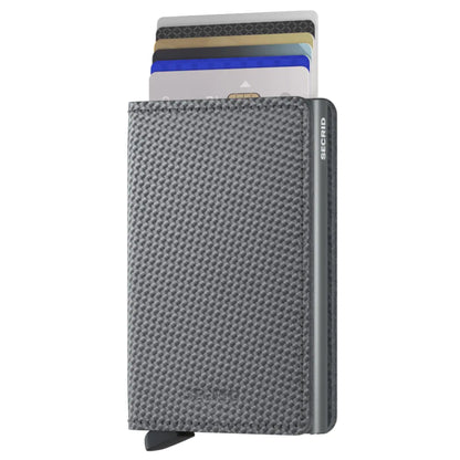 Card slide holds 4 embossed or 6 flat cards