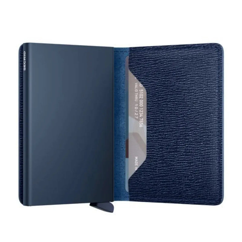 Wallet includes spaces for extra cards and cash