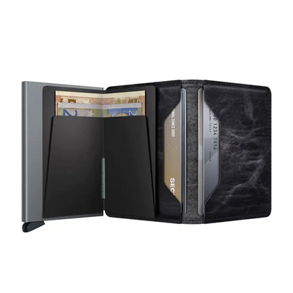 Wallet includes spaces for extra cards and cash