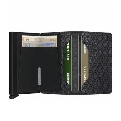 Includes interior pockets for holding 6 extra cards, notes, receipts, business cards