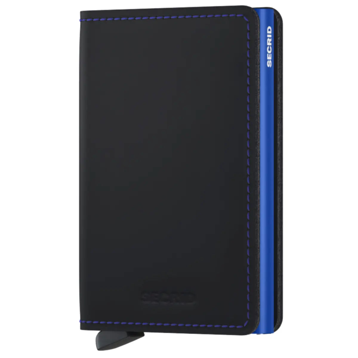Secrid Slimwallet Compact RFID Wallet - Matte Black / Blue