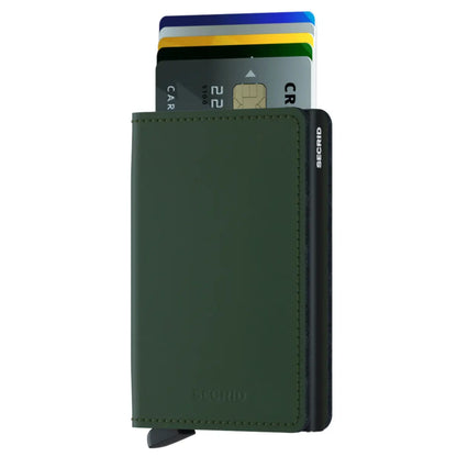 Secrid Slimwallet Compact RFID Wallet - Matte Green / Black
