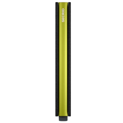 Secrid Slimwallet Compact RFID Wallet - Matte Grey / Lime