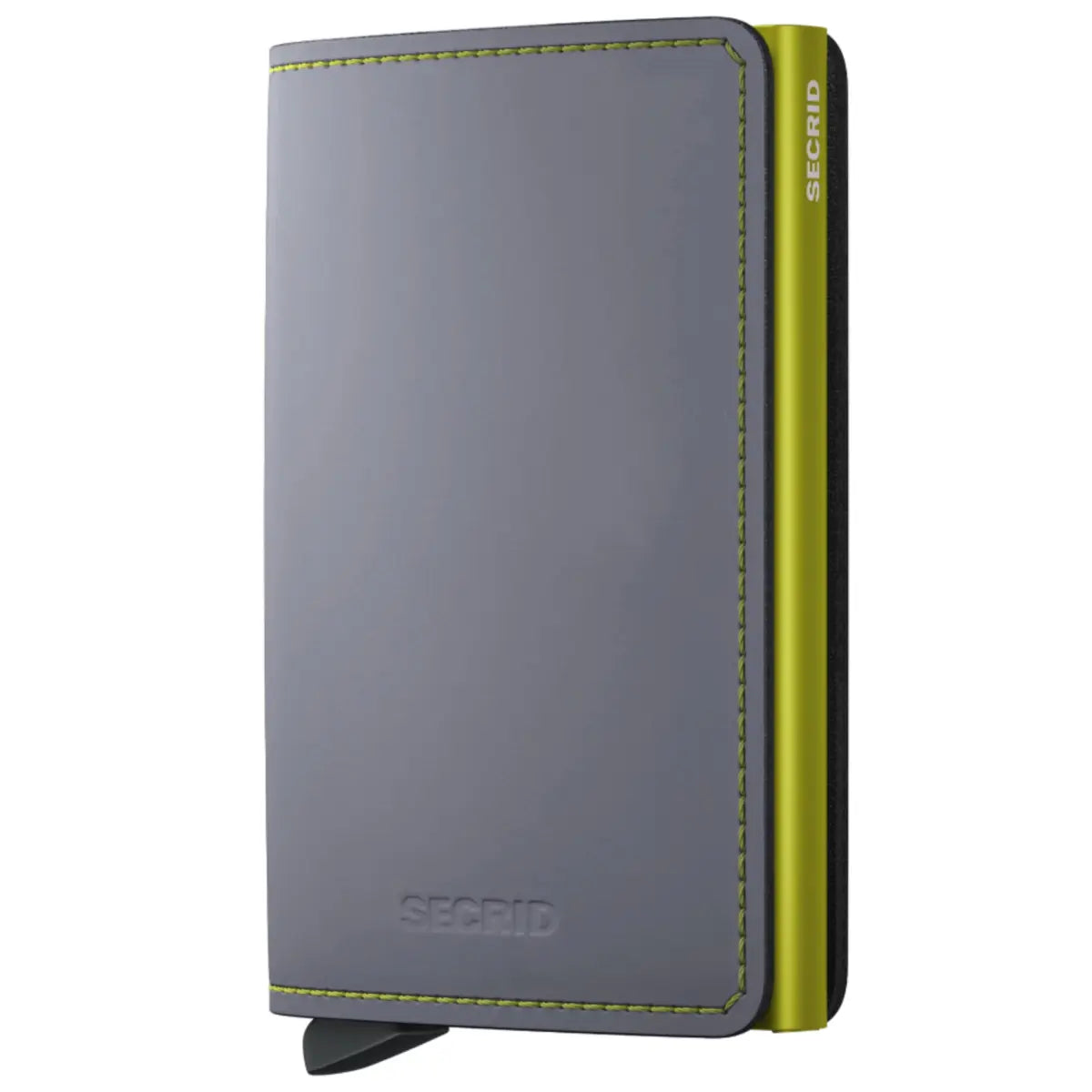 Secrid Slimwallet Compact RFID Wallet - Matte Grey / Lime