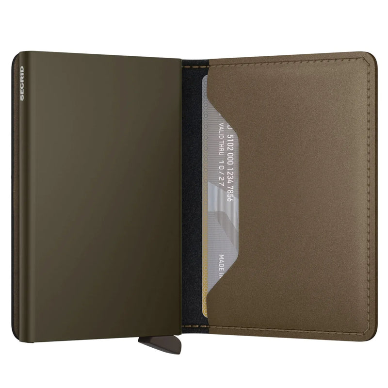 Secrid Slimwallet Compact RFID Wallet - Matte Satin Bronze