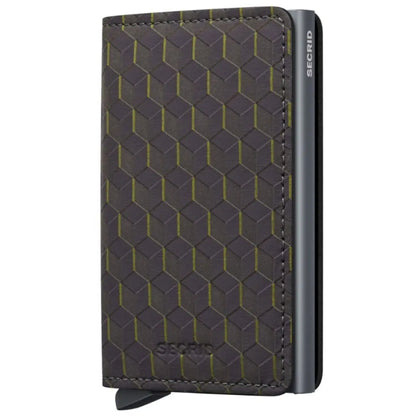 Secrid Slimwallet Compact RFID Wallet - Optical Grey-Yellow
