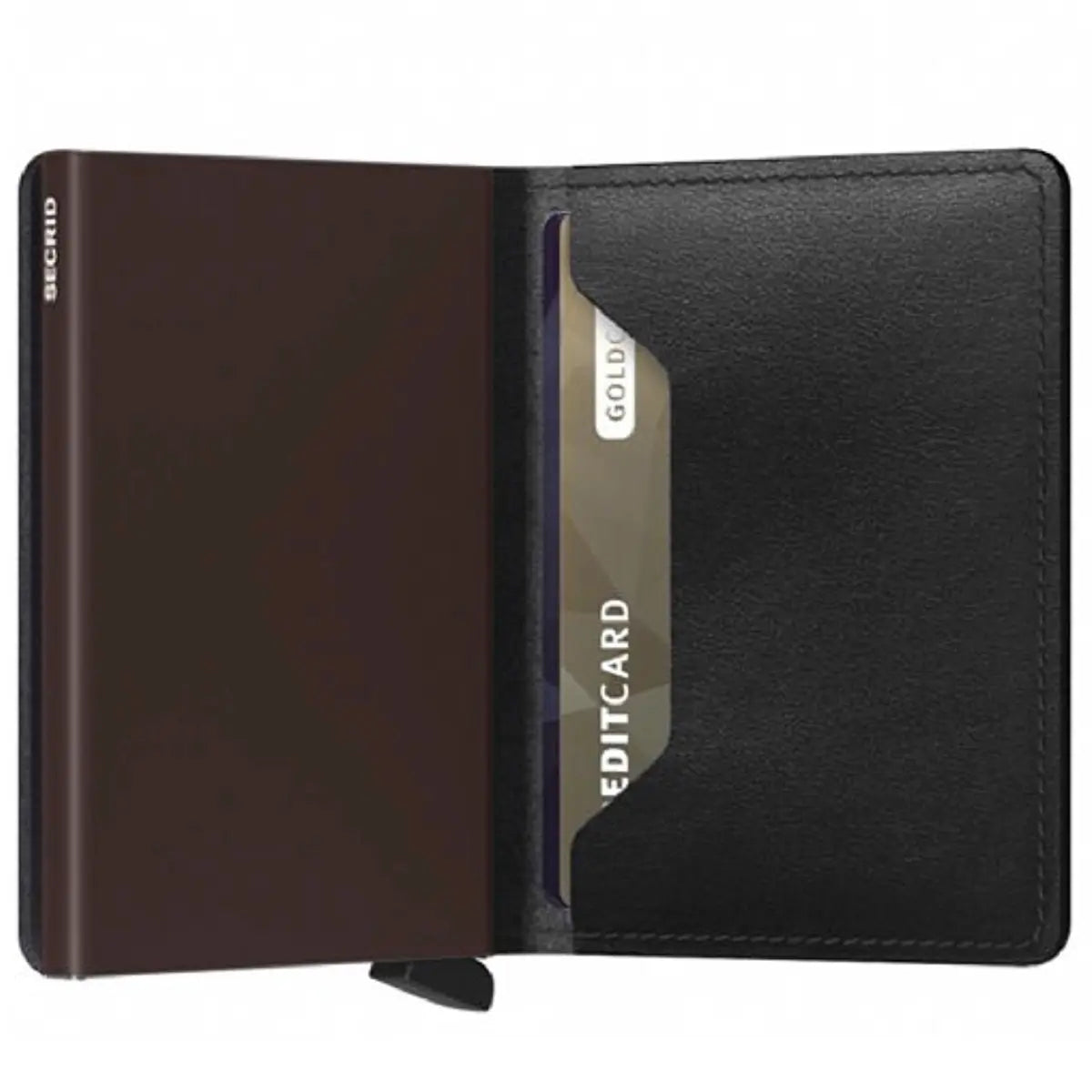 Secrid Slimwallet Compact RFID Wallet - Original Black-Brown