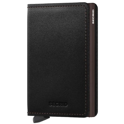 Secrid Slimwallet Compact RFID Wallet - Original Black-Brown