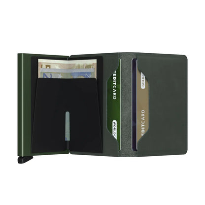 Wallet includes spaces for extra cards and cash