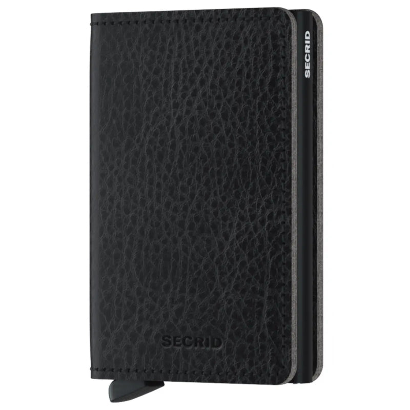 Secrid Slimwallet Compact RFID Wallet - Veg Tanned Black / Black