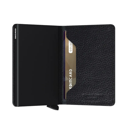 Secrid Slimwallet Compact RFID Wallet - Veg Tanned Black / Black