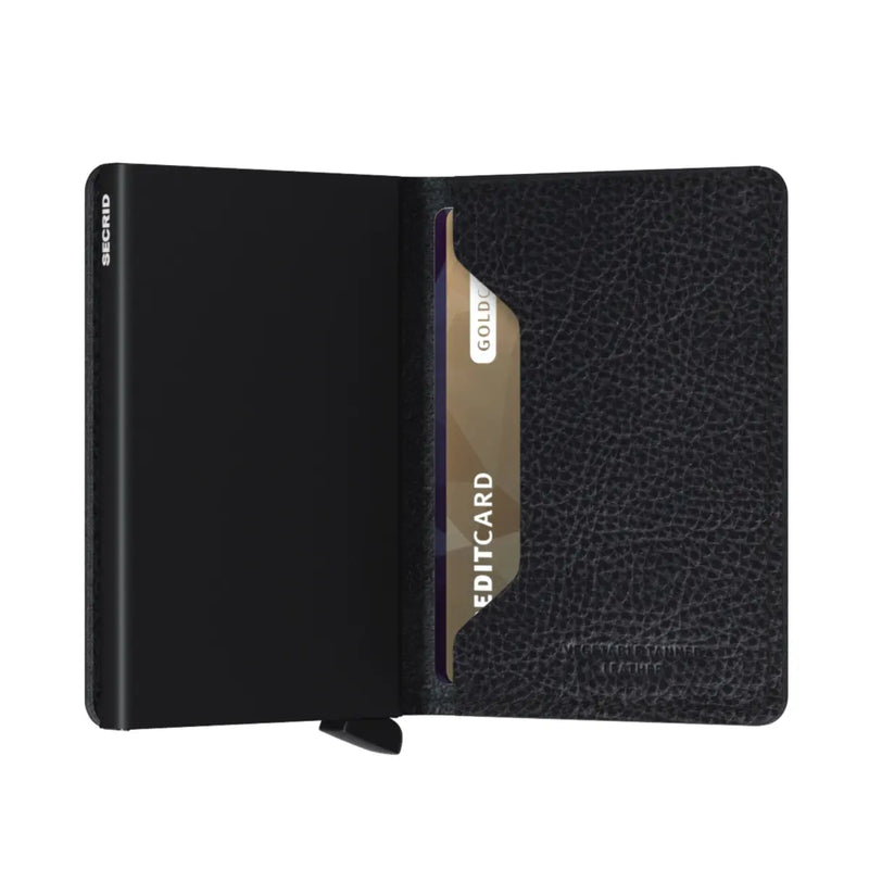 Secrid Slimwallet Compact RFID Wallet - Veg Tanned Black / Black