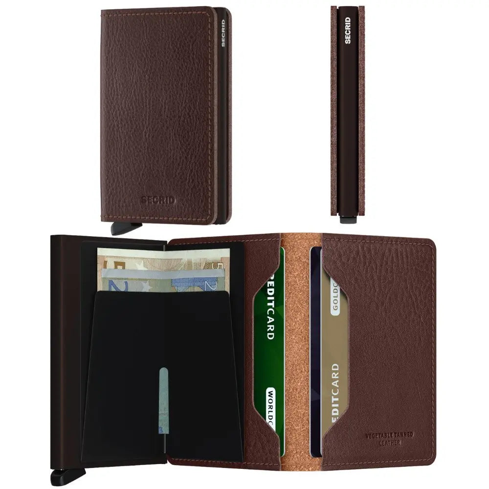 Secrid Slimwallet Compact RFID Wallet - Veg Tanned Espresso / Brown