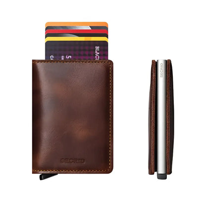 Secrid Slimwallet Compact RFID Wallet - Vintage Brown