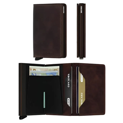 Secrid Slimwallet Compact RFID Wallet - Vintage Chocolate