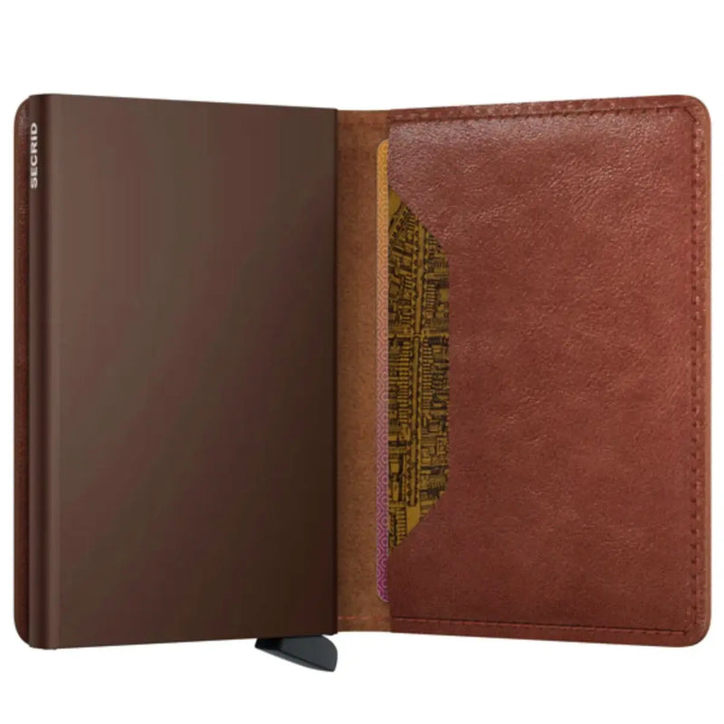 Secrid Slimwallet Compact RFID Wallet - Vintage Cognac-Brown