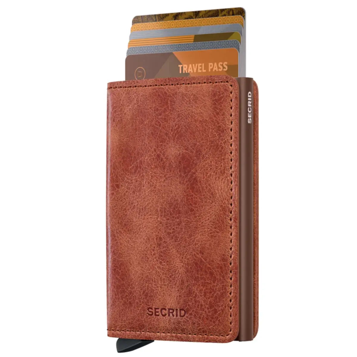 Secrid Slimwallet Compact RFID Wallet - Vintage Cognac-Brown