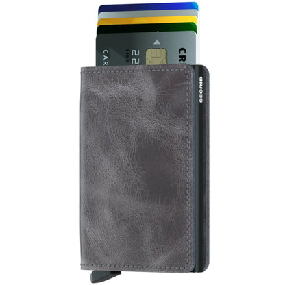 Secrid Slimwallet Compact RFID Wallet - Vintage Grey-Black