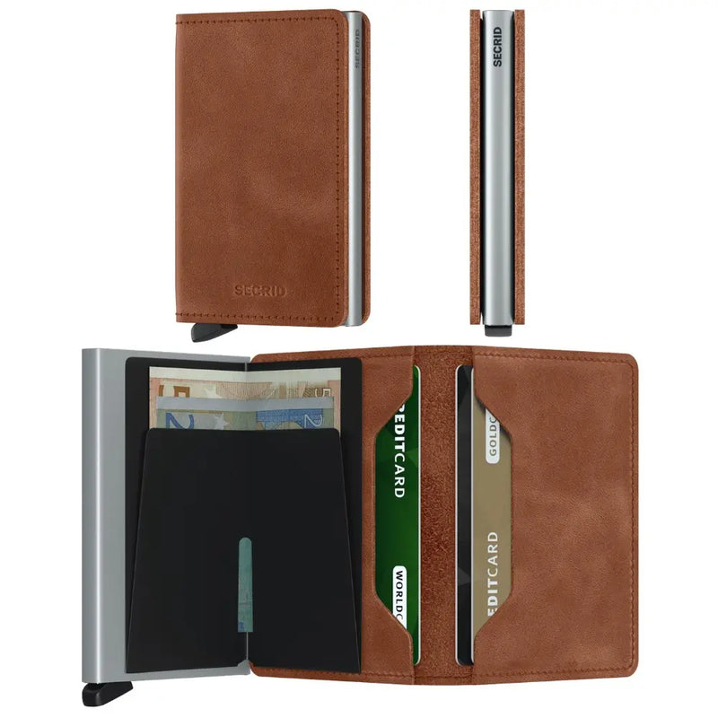 Secrid Slimwallet Vintage Cognac-Silver 