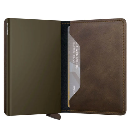 Secrid Slimwallet Compact RFID Wallet - Vintage Oak