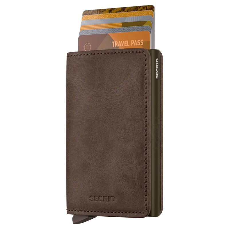 Secrid Slimwallet Compact RFID Wallet - Vintage Oak