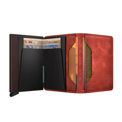 Wallet includes spaces for extra cards and cash