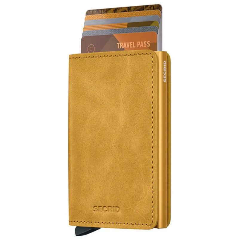 Secrid Slimwallet Compact RFID Wallet - Vintage Yellow