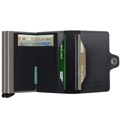 Secrid Twinwallet Compact RFID Wallet - Black (Mirum Plant-Based)