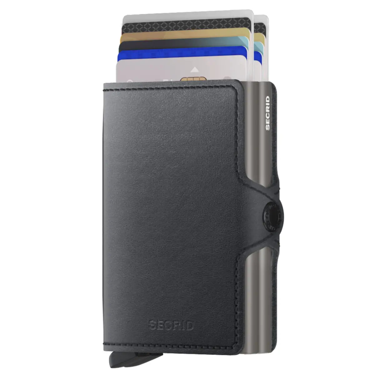 Secrid Twinwallet Compact RFID Wallet - Black (Mirum Plant-Based)