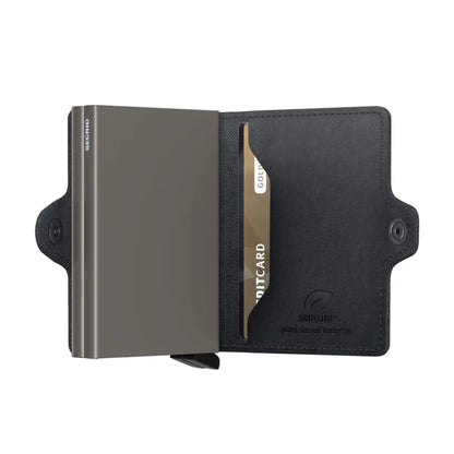 Secrid Twinwallet Compact RFID Wallet - Black (Mirum Plant-Based)
