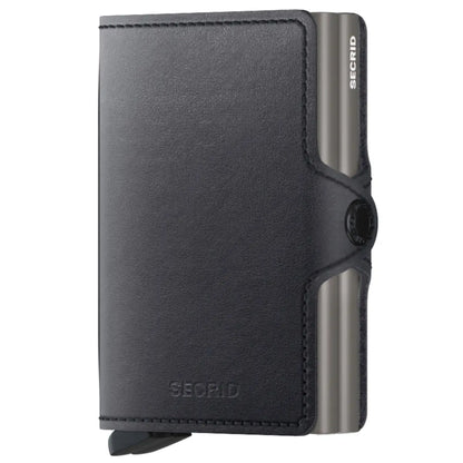 Secrid Twinwallet Compact RFID Wallet - Black (Mirum Plant-Based)