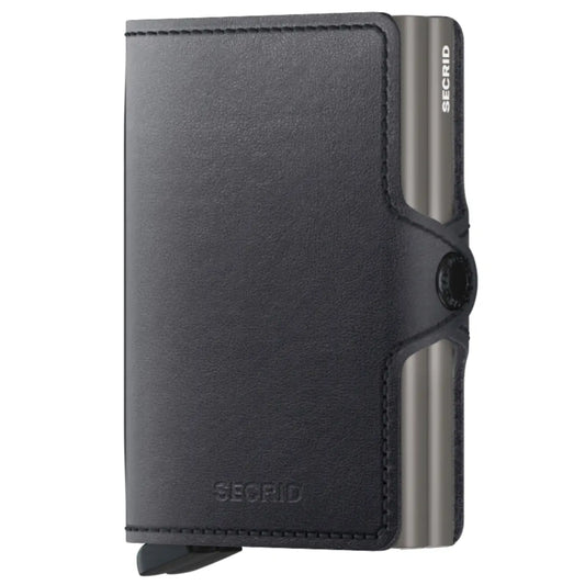 Secrid Twinwallet Compact RFID Wallet - Black (Mirum Plant-Based)