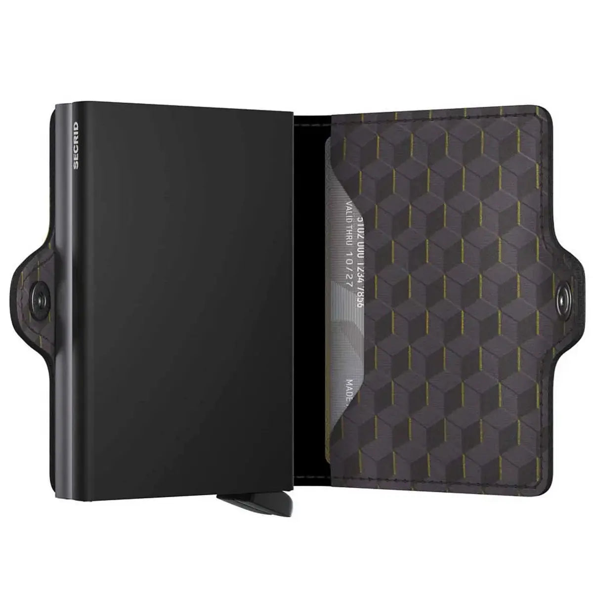 Secrid Twinwallet Compact RFID Wallet - Optical Grey-Yellow