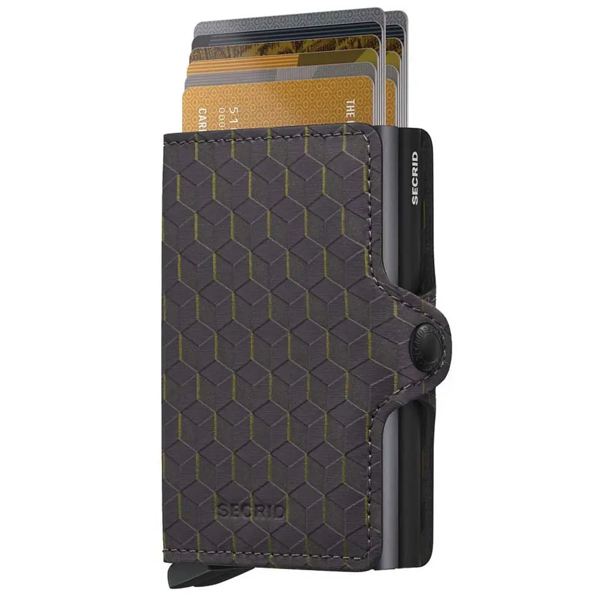 Secrid Twinwallet Compact RFID Wallet - Optical Grey-Yellow