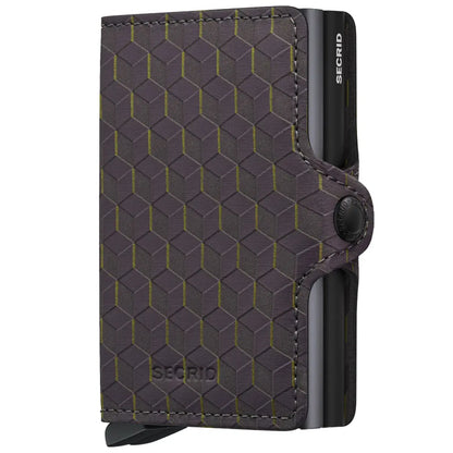 Secrid Twinwallet Compact RFID Wallet - Optical Grey-Yellow
