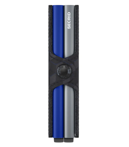 Secrid Twinwallet Compact RFID Wallet - Titanium Blue Optical