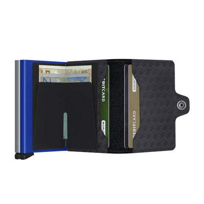 Secrid Twinwallet Compact RFID Wallet - Titanium Blue Optical