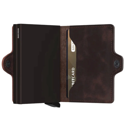 Secrid Twinwallet Compact RFID Wallet - Vintage Chocolate