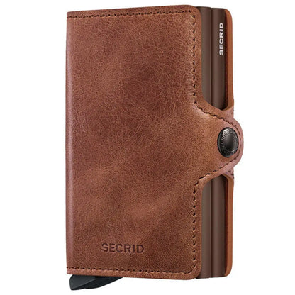 Secrid Twinwallet Compact RFID Wallet - Vintage Cognac-Brown