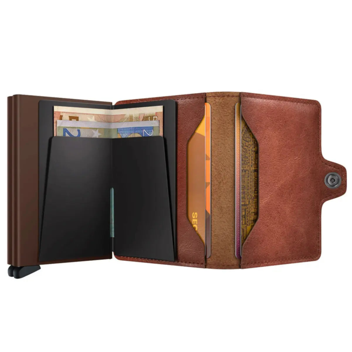 Secrid Twinwallet Compact RFID Wallet - Vintage Cognac-Brown