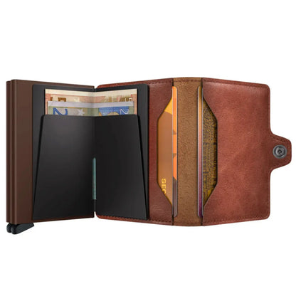 Secrid Twinwallet Compact RFID Wallet - Vintage Cognac-Brown