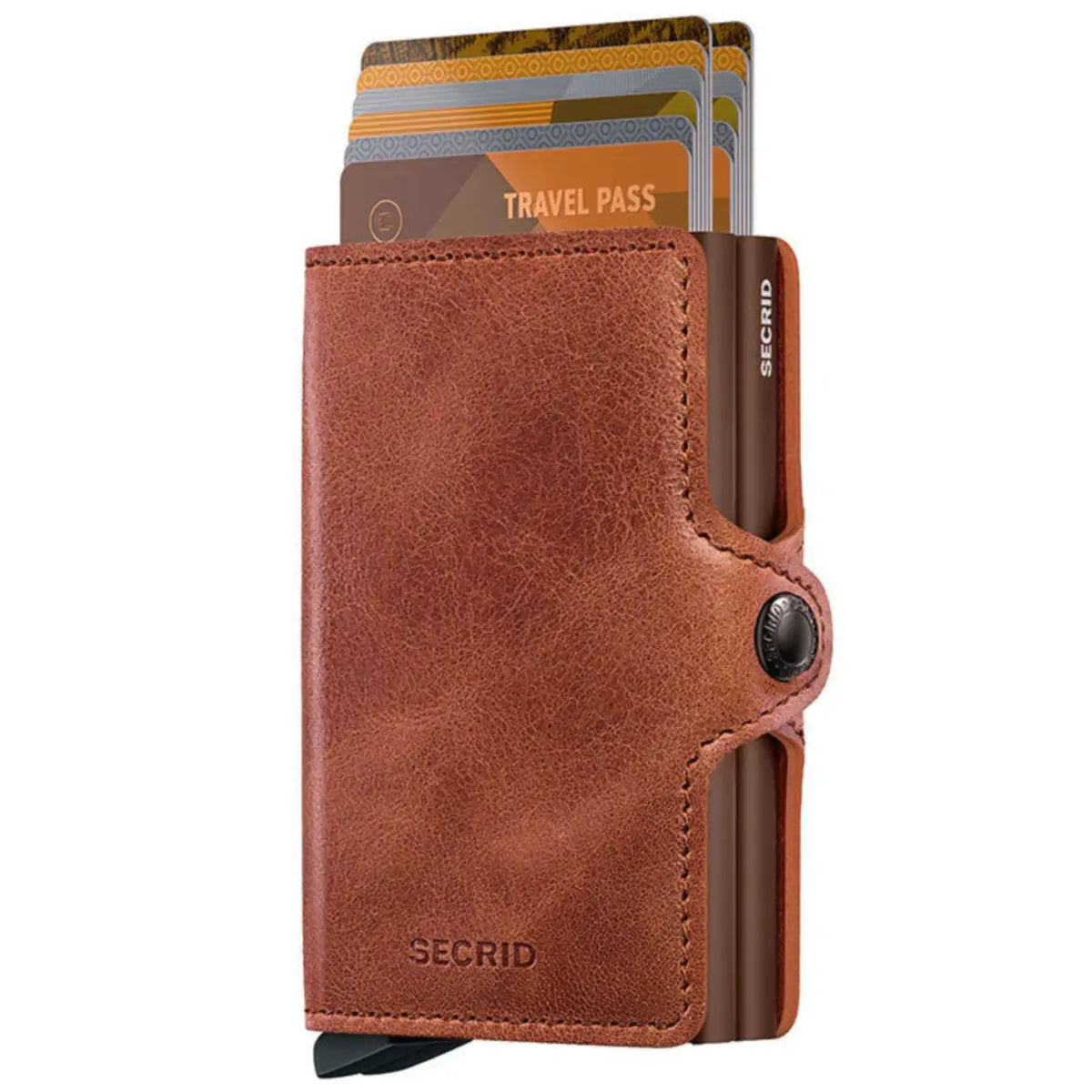 Secrid Twinwallet Compact RFID Wallet - Vintage Cognac-Brown