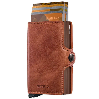 Secrid Twinwallet Compact RFID Wallet - Vintage Cognac-Brown