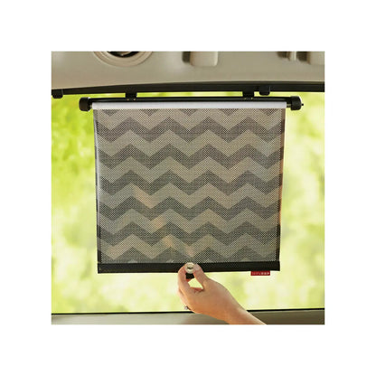 Two ways to attach: clip to window glass or suction on Quick-retract button easily rolls up shade when not in use