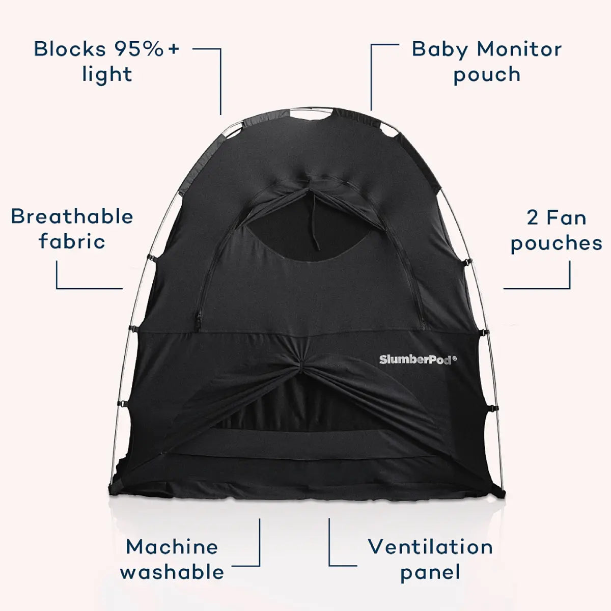 SlumberPod Portable Baby and Toddler Privacy Sleep Pod - Black