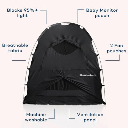 SlumberPod Portable Baby and Toddler Privacy Sleep Pod - Black