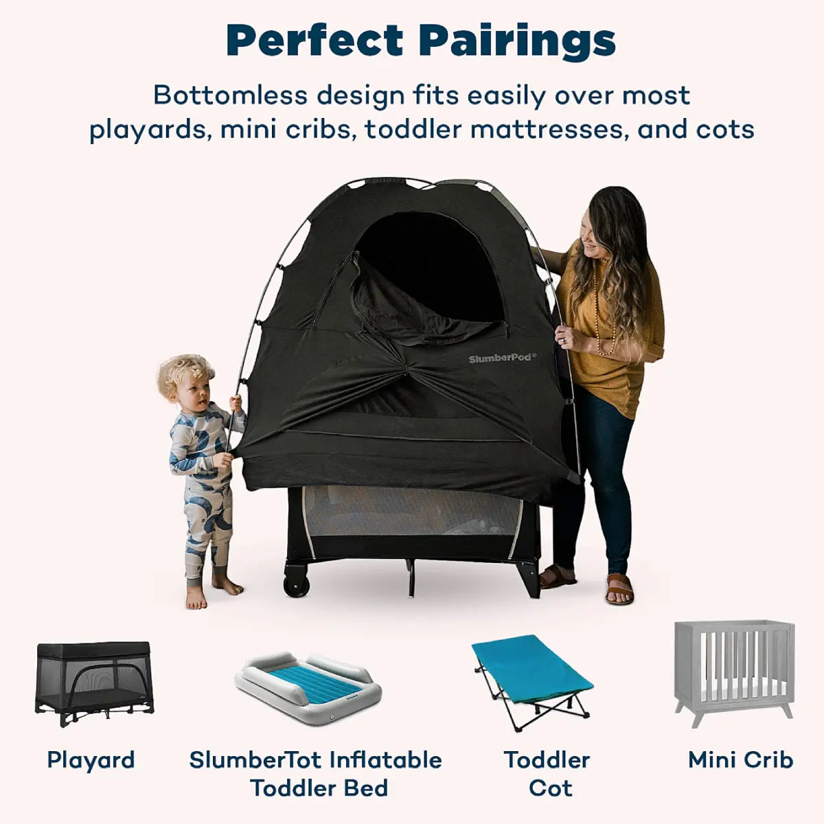 SlumberPod Portable Baby and Toddler Privacy Sleep Pod - Black