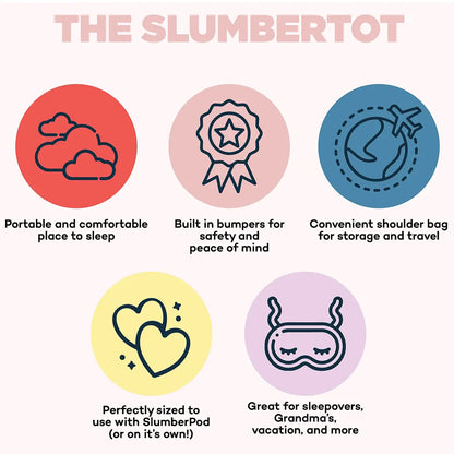 SlumberPod SlumberTot Inflatable Toddler Bed - Grey/Teal