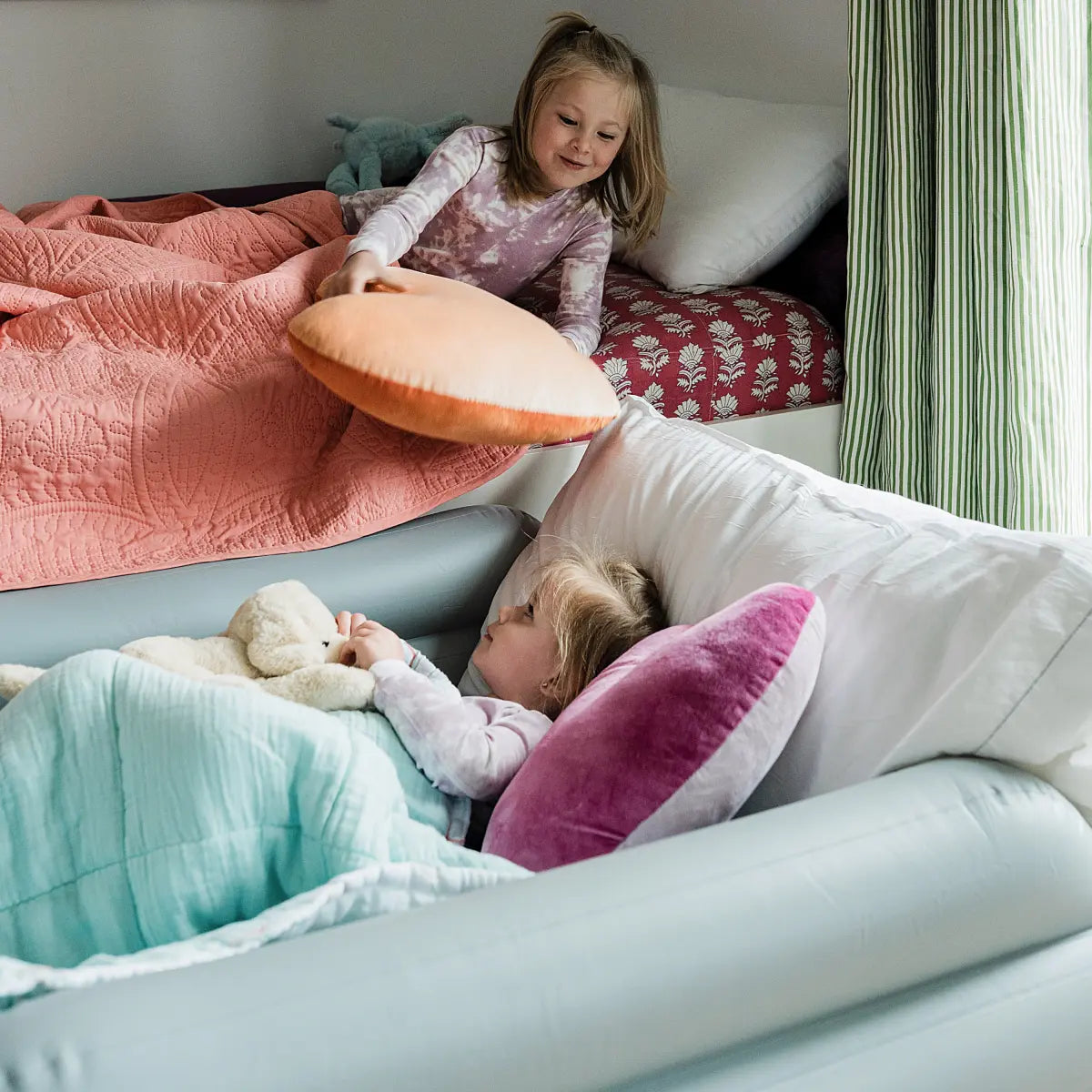 SlumberPod SlumberTot Inflatable Toddler Bed - Grey/Teal